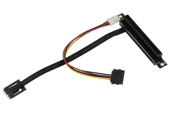 WHITE - Câble adaptateur PCI express vers PCI, carte riser mini PCI E x1 vers x16 WHITE - Câble adaptateur PCI express vers PCI, carte riser mini PCI E x1 vers x16