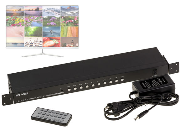 16x1 HDMI MULTIVIEWER Switch. Multiple PIP display 1 16 Sources mosaic