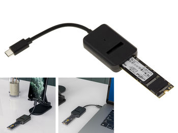 Boîtier Externe USB4/Thunderbolt 4 Pour SSD M2 NVMe - Débit Mesuré 3,7 Go/s, Aluminium Dissipateur - 3