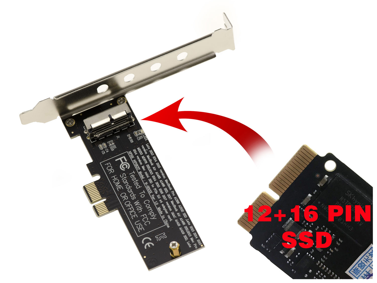 Adapters for MAC 12+16 SSDs
