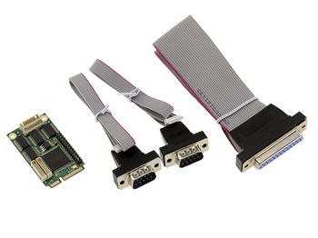 Mini PCIe 1 Parallel Port LPT DB25 + 2 COM Ports DB9 RS232 Format mPCIe Full Size - CHIPSET WCH CH384L