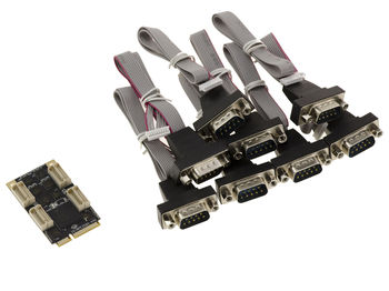 Carte Mini PCIe 1 Port Parallèle LPT DB25 + 4 Ports COM DB9 RS232 MPCIe Full Size Carte Mini PCIe 1 Port Parallèle LPT DB25 + 4 Ports COM DB9 RS232 MPCIe Full Size