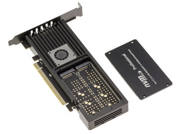 Carte contrôleur PCIe 3.0 16x pour 4 SSD M.2 NVMe M Key (M2 NGFF). Mode Carte contrôleur PCIe 3.0 16x pour 4 SSD M.2 NVMe M Key (M2 NGFF). Mode