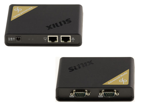 Ip To Serial RJ45 TCP/IP Ethernet to RS232 Serial Converter 2 COM Ports RS 232 DB9 SUNIX