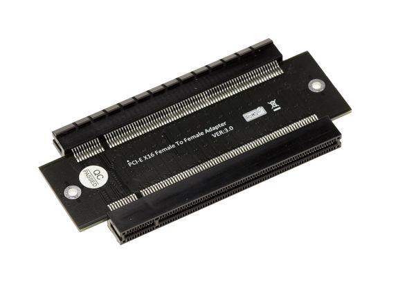 PCI express x16 Female Female 180° PCIe 16x riser gender changer