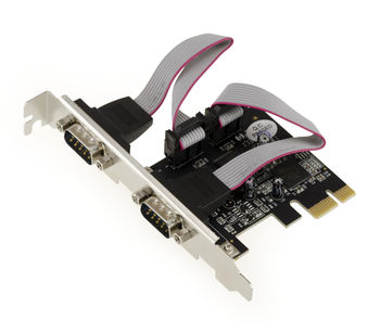 2 serial COM RS232 PCIe card with DB9 plugs Oxford OXPCIe952 chipset