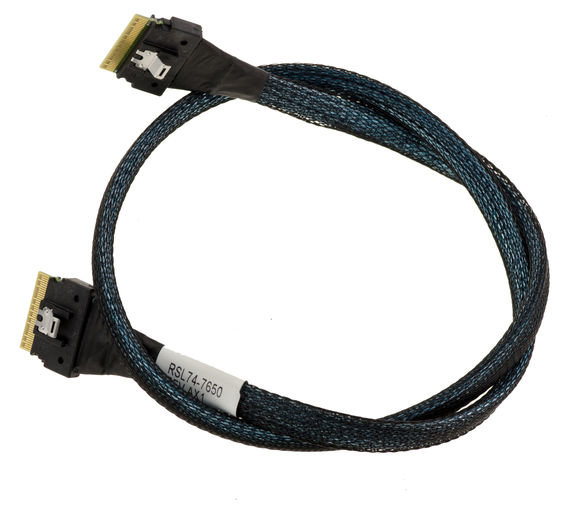 PCIe 4.0 cable with Slim SAS SFF-8654 8i 74-pin connectors to SFF8654 74-pin length 70cm