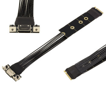 Adapter for NVMe M Key M2 slot to Oculink SFF-8612 PCIe 4.0 compatible with 64 GT/s bandwidth