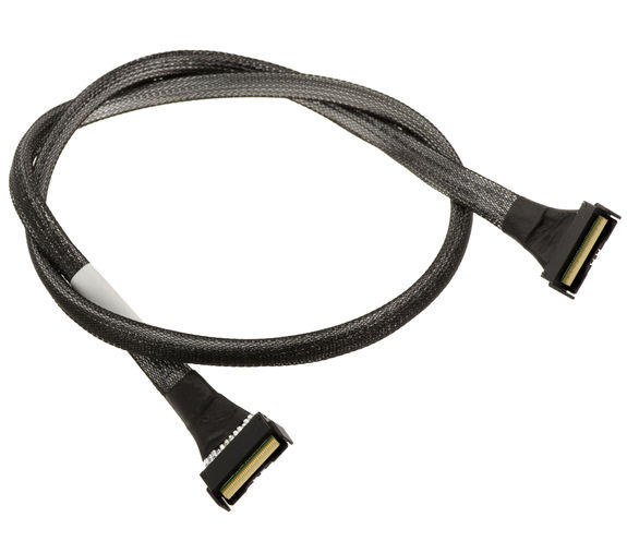 PCIe 5.0 cable with MCIO 8i 74 pin male to male connectors, length 80cm. MCIO 74 Pin x8 PCIe Gen 5
