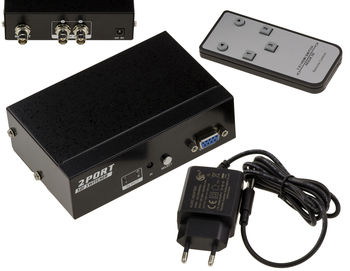 2-Port SDI switch, switch 2 BNC SDI inputs to one output. SD-SDI/HD-SDI and 3G-SDI 297MB/s compatible, with REMOTE CONTROL and RS232 COM port control capability.