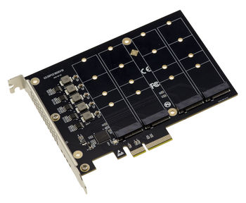 KALEA-INFORMATIQUE Carte contrôleur PCIe 3.0 16x pour 4 SSD M.2 NVMe M KALEA-INFORMATIQUE Carte contrôleur PCIe 3.0 16x pour 4 SSD M.2 NVMe M