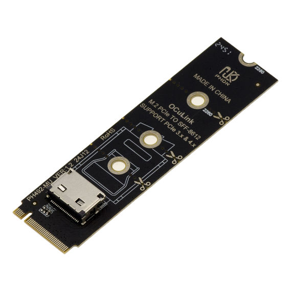 Adapter for NVMe M Key M2 slot to Oculink SFF-8612 PCIe 4.0 compatible 2230 2242 2260 2280