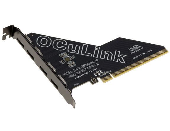 Carte Contrôleur PCIe Gen 4.0 x16 vers 4 ports Oculink SFF-8612 SFF-8611 pour carte mère avec mode bifurcation