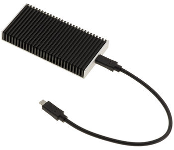 Boitier aluminium USB4 et Thunderbolt 4 40G pour SSD M2 NVMe. Débit réel mesuré sur Mac ou PC 3.7G/s