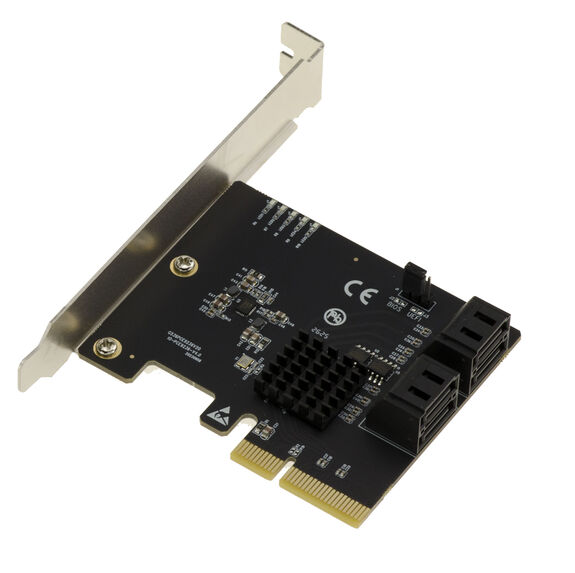 Carte Contrôleur PCIe 4 ports SATA 3 6G avec support UEFI chipset Marvell 88SE9236 - Hardware RAID 0 1 10