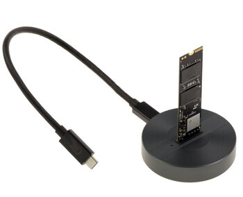 Dock aluminium liaison USB4 ou Thunderbolt 40G pour SSD M2 NGFF NVMe avec cordon haute vitesse