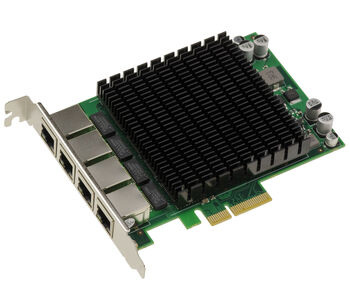 INDUSTRIAL PCIe x4 network card with 4 RJ45 LAN GIGABIT ETHERNET 10 100 1000 ports with quad INTEL 82574 chipset and PLX PEX8608 20Gbps bridge