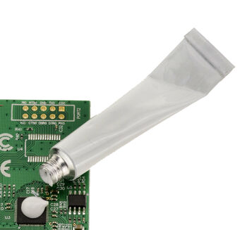 Pâte thermique adhésive type glue, tube de 5g, coloris blanc