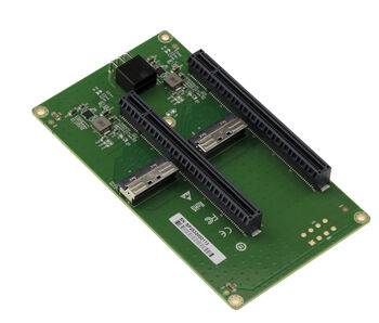 Adaptateur Riser 2x MCIO 8i vers PCIe Gen 5.0 pour déport d’un port PCI Express en 2 sorties x16 (x8 effectif)