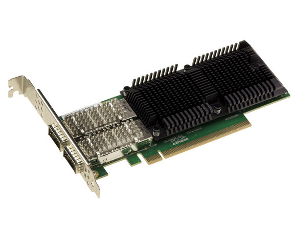 Carte contrôleur réseau PCIe Gen 4.0 PC Dual 100G QSFP28 2 ports avec chipset Intel E810. Compatible 100GbE 50GbE 25GbE 10GbE RDMA ADQ