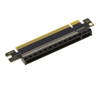 Gerader Riser-Adapter für PCIe Gen 5.0 x16-Anschluss, Höhe 26 mm, Durchsatz 64 GB