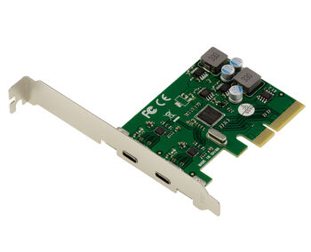 Carte contrôleur PCIe x4 2 Ports USB 3.2 Gen 2x1 10G Type C, autoalimentée, Sortie 5V 3A par Port, chipset  ASM1142