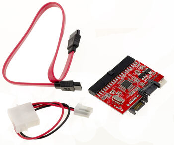 Adaptateur IDE SATA réversible pour Disques durs et Lecteurs, Bidirectionnel SATA vers IDE et IDE vers SATA, kit avec Câble SATA et Alim Molex