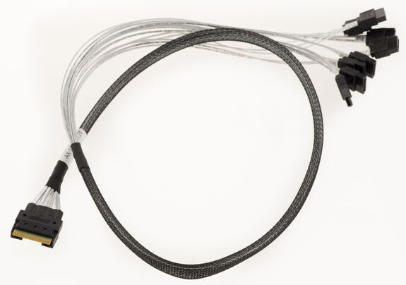 Cordon câble PCIe 4.0 avec connecteurs Slim SAS SFF-8654 8i 74 broches vers 8x SATA longueur 80cm