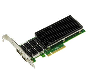 PCIe 3.0 x8 card 40G QSFP+ LAN network 2 ports Intel X710 chipset compatible with advanced virtualization