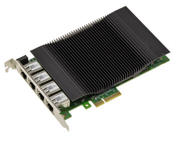Carte contrôleur réseau PCIe x4 avec 4 Ports 5 Gigabit RJ45 Power Over Ethernet PoE+ 30W par port. Chipset Realtek RTL8126