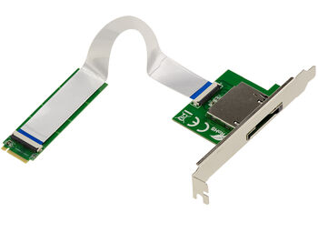 Lecteur enregistreur CF Express CFe type B vers port SSD M2 M Key sur équerre arrière pour montage sur boitier PC