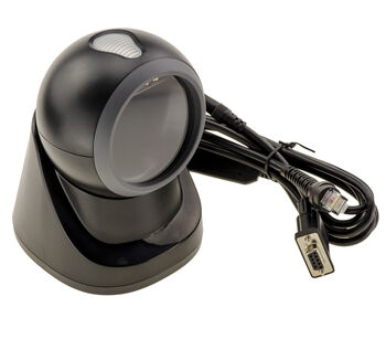 Lecteur Scanner à poser type caisse pour codes à barres type EAN et Codes 2D type QR Code. Liaison série COM RS232.