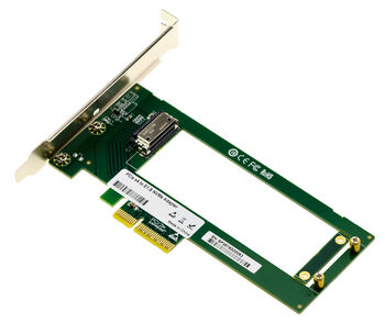 Carte contrôleur PCIe 4.0 x4 pour SSD NVMe EDSFF E1.S short Gen4 compatible SSD épais jusqu'à 25mm