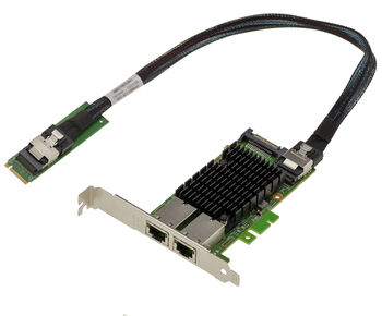 Carte contrôleur réseau M2 RJ45 2 ports 10G LAN 10 GIGABIT ETHERNET pour port M2 de type PCIe, clé M ou B+M avec CHIPSET Intel X550