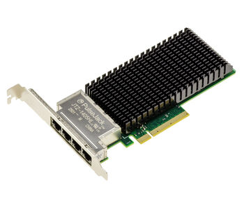 Carte contrôleur réseau PCIe Gen 4.0 x8 QUAD LAN ETHERNET RJ45 10G 5G 2.5G 1G 4 ports avec chipset Intel E610-XT4