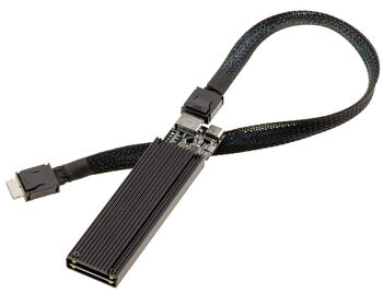 Boitier pour SSD M2 NVMe M Key vers Oculink SFF-8612 compatible PCIe 4.0 avec câble 40cm