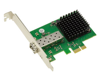 Carte contrôleur réseau PCIe x1 Gen 4.0 un port SFP+ 10G avec chipset CHIPSET REALTEK RTL8127, faible consommation, refroidissement passif
