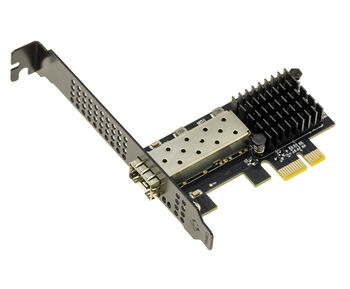 Carte contrôleur réseau PCIe x1 Gen 4.0 un port SFP+ 10G avec chipset CHIPSET REALTEK RTL8127, faible consommation, refroidissement passif