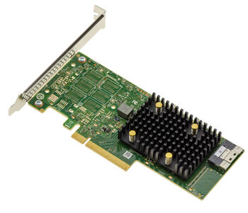 PCIe 4.0 x8-Controller-Karte mit drei Betriebsmodi (SAS, SATA, NVMe) und 8 internen Anschlüssen, Modell 9500-8i, mit SFF-8654-Anschluss