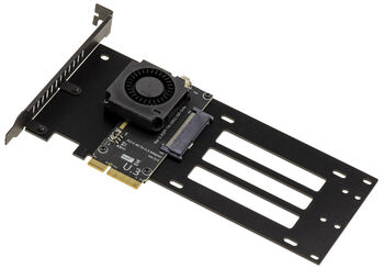 Carte contrôleur PCIe x4 Gen 4.0 pour SSD de type NVMe U3 SFF-TA-1001 avec refroidissement