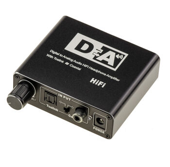 Convertisseur audio numérique Toslink coaxial vers analogique RCA ou jack 3,5mm 192kHz avec amplificateur