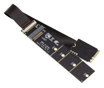Adaptateur pour SSD M.2 NVMe M Key vers M.2 A/E Key avec nappe FPC blindée de 15 cm