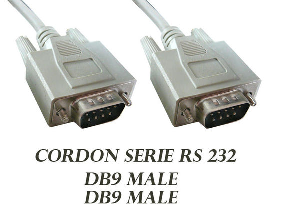 RS 232 SERIAL CORD - 1.5 M STRAIGHT WIRING DB9 Male to DB9 Male STRAIGHT WIRING<BR>DB9 Male to DB9 Male
