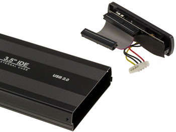 Aluminium Enclosure For IDE 3.5"" 40 pin Hard Disk USB 2.0 - BLACK or GREY