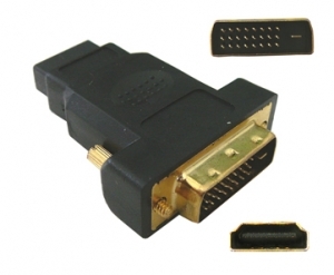 HDMI 19 FEMALE to DVI 24+1 MALE VIDEO data adapter