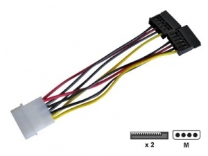 Molex Adapter Cable - 2xSATA For SATA device power connector
