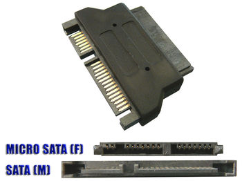 SATA changer: MicroSATA Female to SATA Male (22 points) Converts a MicroSATA drive to a SATA drive