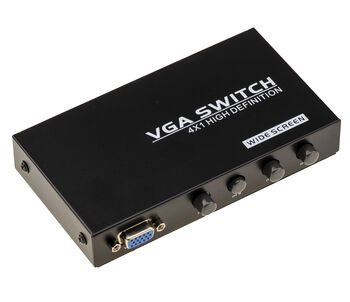 VGA Splitter / 4-Port Video Switch - METAL CASE