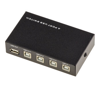 USB 2.0 / Switch 4 port sharing box - Printer compatible - METAL BOX