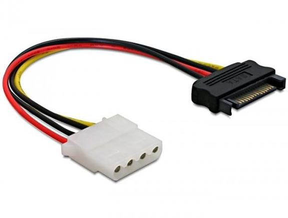 Adaptor Molex FEMALE - SATA MALE Transfomes a SATA power connector to Molex